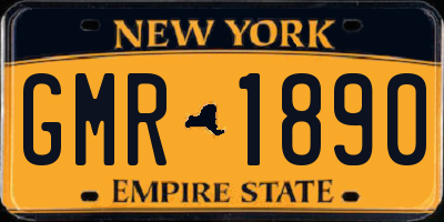 NY license plate GMR1890