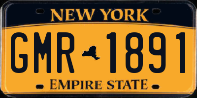 NY license plate GMR1891