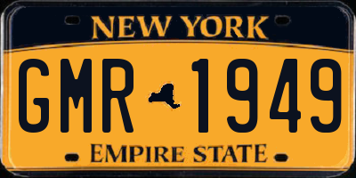 NY license plate GMR1949
