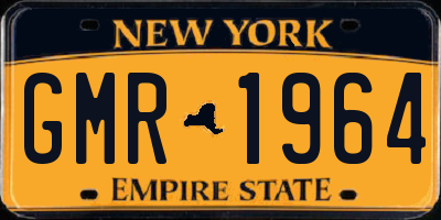 NY license plate GMR1964