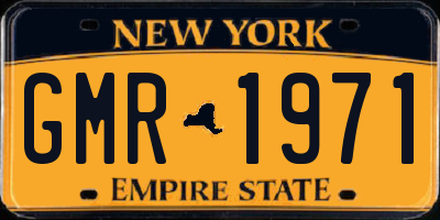 NY license plate GMR1971