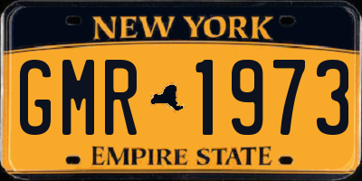 NY license plate GMR1973