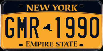 NY license plate GMR1990