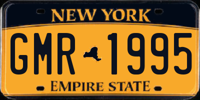 NY license plate GMR1995