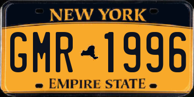 NY license plate GMR1996