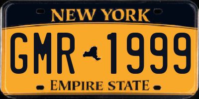 NY license plate GMR1999
