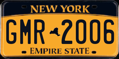NY license plate GMR2006
