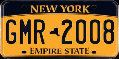 NY license plate GMR2008