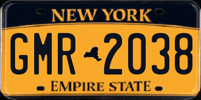 NY license plate GMR2038