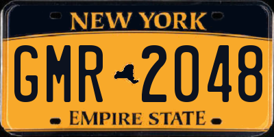 NY license plate GMR2048