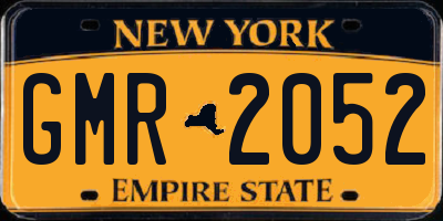 NY license plate GMR2052