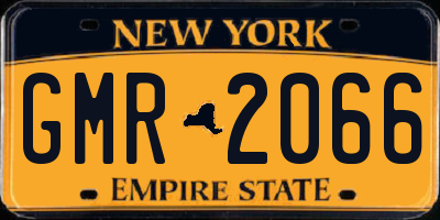 NY license plate GMR2066