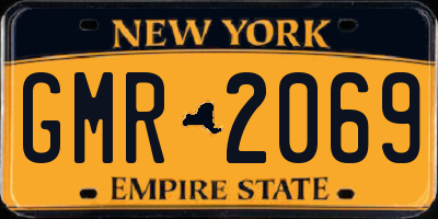 NY license plate GMR2069