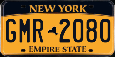 NY license plate GMR2080