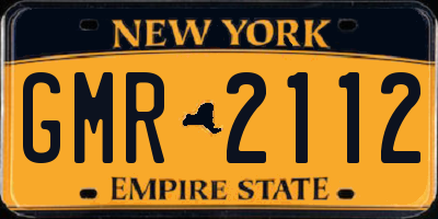NY license plate GMR2112
