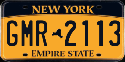 NY license plate GMR2113