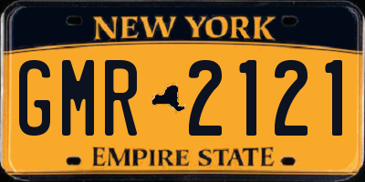 NY license plate GMR2121