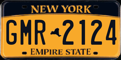 NY license plate GMR2124