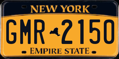 NY license plate GMR2150