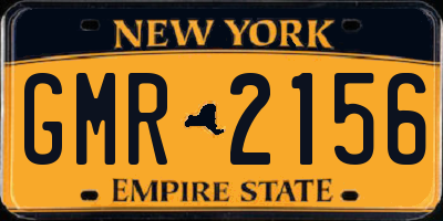 NY license plate GMR2156