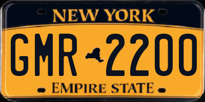 NY license plate GMR2200