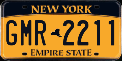 NY license plate GMR2211
