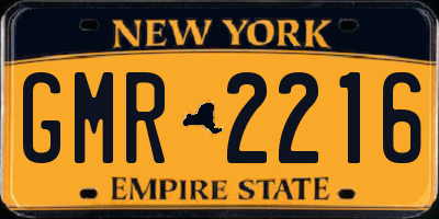 NY license plate GMR2216