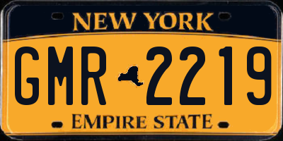 NY license plate GMR2219