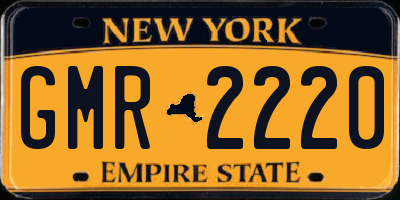 NY license plate GMR2220