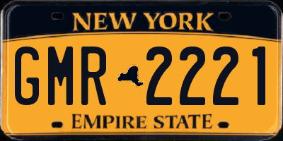 NY license plate GMR2221