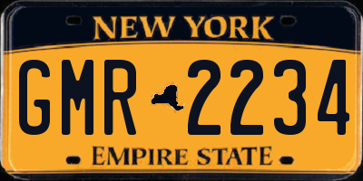 NY license plate GMR2234