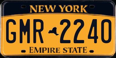 NY license plate GMR2240