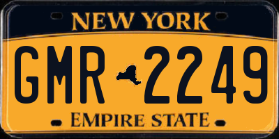 NY license plate GMR2249