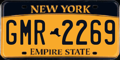NY license plate GMR2269