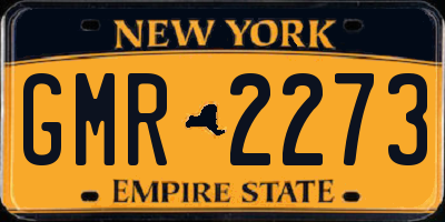 NY license plate GMR2273