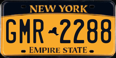 NY license plate GMR2288
