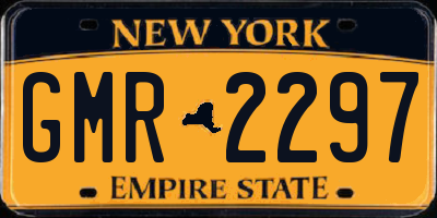 NY license plate GMR2297