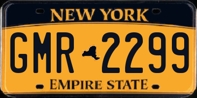 NY license plate GMR2299
