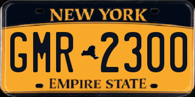NY license plate GMR2300