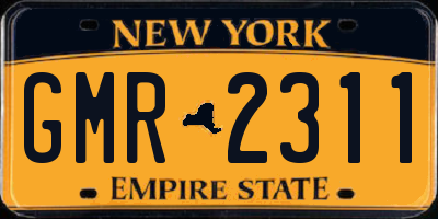 NY license plate GMR2311