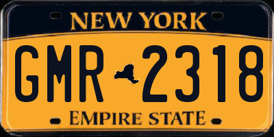 NY license plate GMR2318