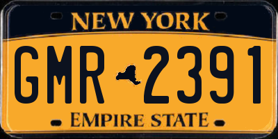 NY license plate GMR2391