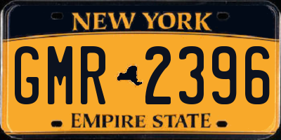 NY license plate GMR2396