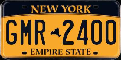 NY license plate GMR2400