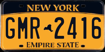 NY license plate GMR2416