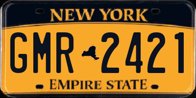 NY license plate GMR2421