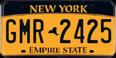 NY license plate GMR2425
