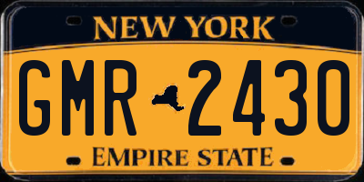 NY license plate GMR2430