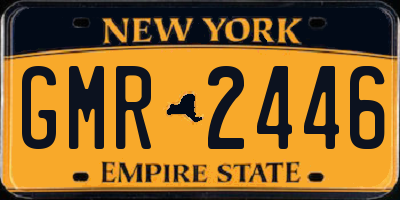 NY license plate GMR2446