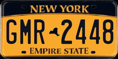NY license plate GMR2448